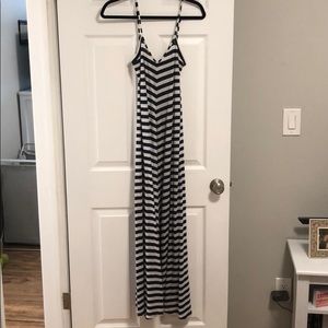 Peulla blue & white striped maxi dress from Anthro